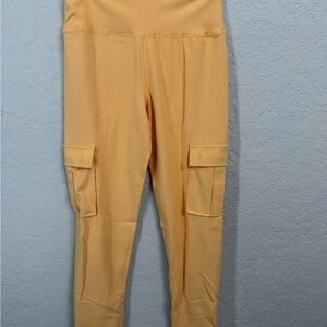 Women's Yellow Cargo Leggings